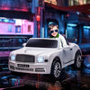 12V Bentley Mulsanne Licensed Electric Ride On Car with Parent Control, Battery Powered Car with LED Lights, MP3, Horn, Music, 2 Motors, for 37-72 Months, White