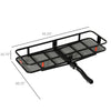 Cargo Carrier Hitch Mount with Luggage Storage and 6 Visibility Reflectors