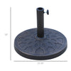 18" 26.4 lbs Round Resin Umbrella Base Stand Market Parasol Holder with Beautiful Decorative Pattern & Easy Setup, for Î¦1.5" Pole, Bronze