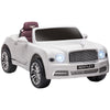 12V Bentley Mulsanne Licensed Electric Ride On Car with Parent Control, Battery Powered Car with LED Lights, MP3, Horn, Music, 2 Motors, for 37-72 Months, White