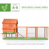 Large Wooden Outdoor Chicken Coop for the Garden & Backyard with A Fun Run & Inner Hen House Space