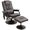 360-Degree Seat Swivel Massage Recliner Chair with Remote Control - Brown