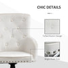 Desk Chair, Home Office Chair with Nailhead Trim, Button Tufted Back Design for Office, Computer Chair, White