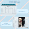 Water-Resistant Plastic Dog House Outdoor with Door Opening, Puppy Kennel for Small to Medium Sized, Easy to Assemble, Blue