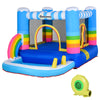 2-in-1 Kids Inflatable Bounce House Jumping Castle with Trampoline and Pool, with Carry Bag & Inflator Included