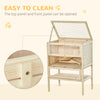 3-Tier Wooden Hamster Cage Mice and Rat Cage Small Animals Hutch with Openable Top, Front Door, Storage Shelf