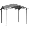 10' x 10' Soft Top Patio Gazebo Outdoor Canopy with Unique Geometric Design, Steel Frame, & Weather Roof Grey