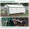 20' x 10' x 8' Heavy-duty Greenhouse, Walk-in Hot House with Windows and Roll Up Door, PE Cover, Steel Frame, White