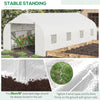 20' x 10' x 7' Tunnel Greenhouse Large Walk-In Warm House, Roll Up Door