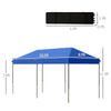 10' x 20' Heavy Duty Pop Up Canopy Tent with 3-Level Adjustable Height, Wheeled Roller Bag, UV Fighting Roof, Dark Blue