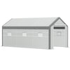 20' L x 10' W x 9' H Large Walk-in Greenhouse with Roll Up Door, 8 Closeable Windows, & Weather PE Cover