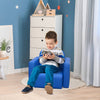 2-in-1 Multifunctional Kids Sofa Convertible Table and Chair Set for Boys Girls, Blue