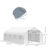 20' x 10' x 7' Tunnel Greenhouse Large Walk-In Warm House, Roll Up Door