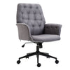 Ergonomic Chair Mid Back Office Chair with Adjustable Height, Task Chair with Padded Armrests, Dark Grey