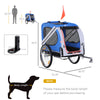 Dog Bike Trailer Pet Cart Bicycle Wagon Cargo Carrier Attachment for Travel with 3 Entrances for Off-Road & Mesh Screen - Light Blue / Grey