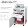 Cabinet for Filing Mobile File Cabinet Organizer with Drawer and Cabinet, Printer Stand with Castors, White