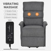 Electric Lift Recliner Massage Chair Vibration, Living Room Office Furniture, Grey