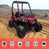 12V Dual Motor Kids Electric Ride-on UTV Toy with MP3/USB Music Connection, Suspension & Remote Control - Red