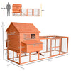 Large Wooden Outdoor Chicken Coop for the Garden & Backyard with A Fun Run & Inner Hen House Space