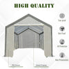 20' L x 10' W x 9' H Large Walk-in Greenhouse with Roll Up Door, 8 Closeable Windows, & Weather PE Cover