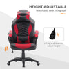 6-Point Vibrating Massage Office Chair High Back Executive Recliner with Lumbar Support, Reclining Back, Adjustable Height, Red/Black