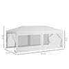 20' x 10' Outdoor Party Tent Gazebo Wedding Canopy with Removable Mesh Sidewalls, White