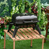 14'' Charcoal Barbecue Grill with Portable Anti-Scalding Handle Design, Folding Legs for Outdoor BBQ for Poolside, Backyard, Garden