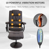 360-Degree Seat Swivel Massage Recliner Chair with Remote Control - Brown