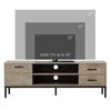 TV Stand for TV up to 50 Inches, Entertainment Center with Door, Open Storage and Drawers, TV Table with Steel Legs, Grey