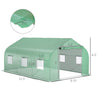 11.5' x 10' x 7' Outdoor Portable Walk-In Tunnel Greenhouse with Windows-Deep Green