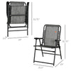 Folding Patio Chair, Outdoor Portable Armchair Camping Chair for Camping, Pool, Beach, Lawn, Deck, Grey