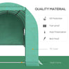 15' x 7' x 7' Walk-in Tunnel Hoop Greenhouse Polyethylene PE Cover, Steel Frame, Roll-Up Zipper Door & Windows for Flowers, Vegetables, Green