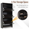 Trendy Shoe Storage Cabinet with 3 Large Fold-Out Drawers & a Spacious Top Surface for Small Items, Espresso