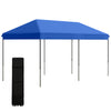 10' x 20' Heavy Duty Pop Up Canopy Tent with 3-Level Adjustable Height, Wheeled Roller Bag, UV Fighting Roof, Dark Blue