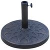 18" 26.4 lbs Round Resin Umbrella Base Stand Market Parasol Holder with Beautiful Decorative Pattern & Easy Setup, for Î¦1.5" Pole, Bronze