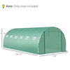 20' x 10' x 7' Greenhouse Replacement Walk-in PE Hot House Cover with 12 Windows Roll-Up & Zipper Door, Green