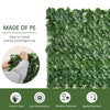 118" x 39" Artificial Privacy Fence Screen Faux Hedge Leaf Decoration for Outdoor Garden Backyard, Dark Green