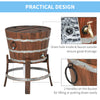 13 Gallons Retro Style Wooden Cooler Wood Ice Bucket with Separable Support Frame  Foldable Flip Cover and Faucet