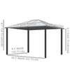 10x12 Polycarbonate Hardtop Gazebo, Gazebo Canopy with Aluminum Frame, Curtains and Netting for Garden, Patio, Backyard, Beige