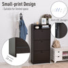 Trendy Shoe Storage Cabinet with 3 Large Fold-Out Drawers & a Spacious Top Surface for Small Items, Espresso