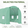 15' x 7' x 7' Walk-in Tunnel Greenhouse Garden Plant Growing House with Door and Ventilation Window, Green