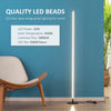 Modern LED Floor Lamp, Tall Corner Light with Metal Base for Office, Bedroom, Living Room, Black