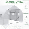 12' x 10' x 7' Outdoor Walk-In Tunnel Greenhouse Hot House with Roll-up Windows, Zippered Door, PE Cover, White