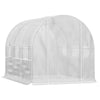 10' x 7' x 7' Walk-in Tunnel Greenhouse, Outdoor Plant Nursery with Quality PE Cover, Zipper Doors and Mesh Windows, White