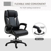 Ergonomic Office Chair Adjustable Height Pu Leather Rocker 360Â° Swivel Home Task Seat High Back Office Chair Black