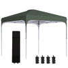 10' x 10' Pop Up Canopy with Adjustable Height, Foldable Gazebo Tent with Carry Bag, Wheels and 4 Leg Weight Bags for Outdoor, Dark Grey