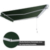 12' x 8' Patio Awning Canopy Retractable Sun Shade Shelter with Manual Crank Handle for Patio, Deck, Yard, Green