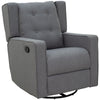 Living Room Chair Recliner Linen Fabric Swivel Gliding Recliner Sofa Chair Grey