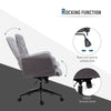 Ergonomic Chair Mid Back Office Chair with Adjustable Height, Task Chair with Padded Armrests, Dark Grey