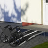 Aluminum Portable Skidproof PVC Carpeted Folding Wheelchair Ramp, 6'